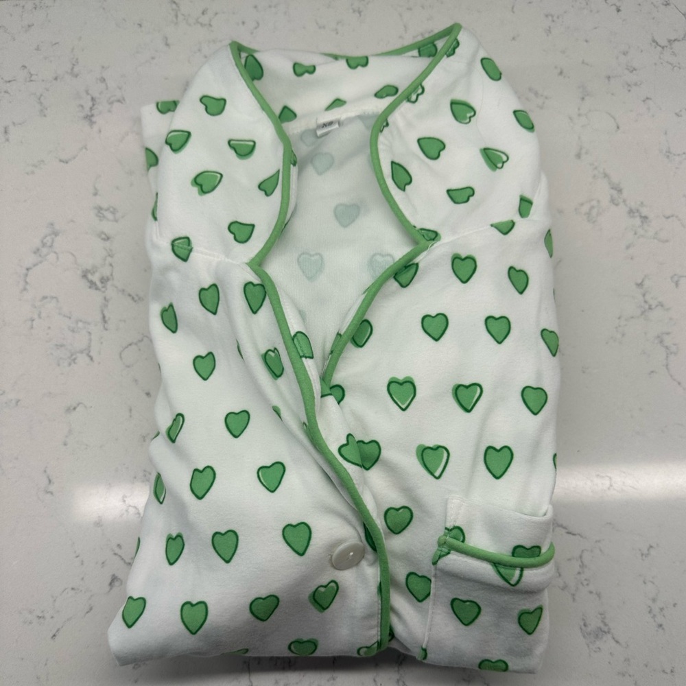 Green heart super soft pjs size XS